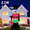 Movable Head Bear Santa Christmas Inflatable Yard Decoration With LED Light 11