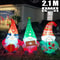 Movable Head Bear Santa Christmas Inflatable Yard Decoration With LED Light 12