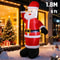 Movable Head Bear Santa Christmas Inflatable Yard Decoration With LED Light 18