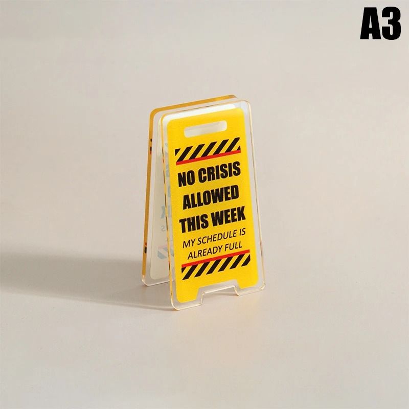 Mini Warning Board Acrylic Desk Sign Leave Me Alone Im Busy 6