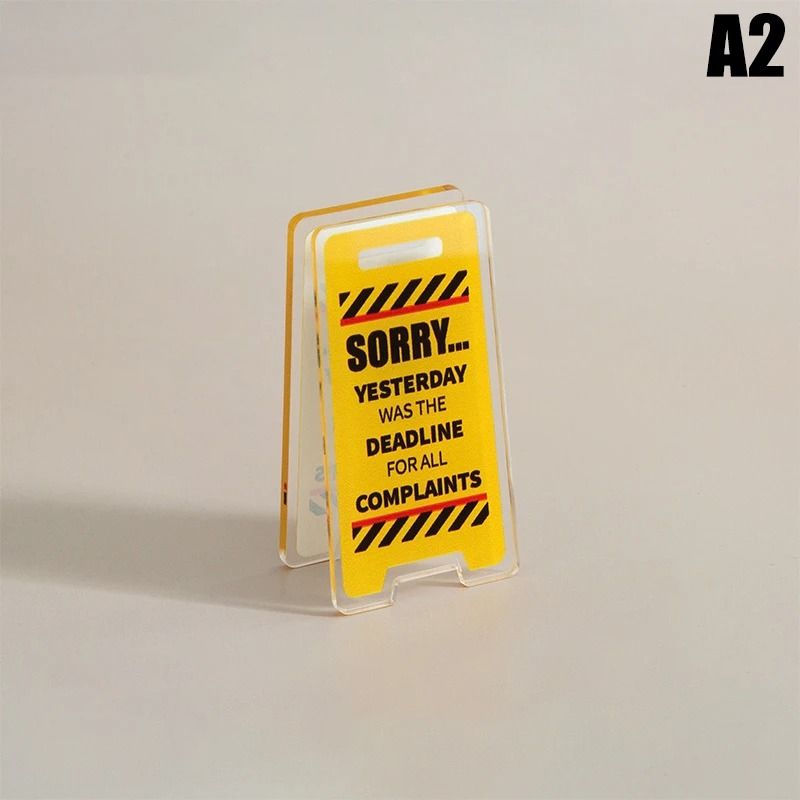 Mini Warning Board Acrylic Desk Sign Leave Me Alone Im Busy 8
