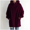 Oversized Women Hooded Coat Loose Velvet Long Sleeve Zip Up Sweatshirt 15