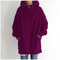 Oversized Women Hooded Coat Loose Velvet Long Sleeve Zip Up Sweatshirt 18