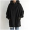 Oversized Women Hooded Coat Loose Velvet Long Sleeve Zip Up Sweatshirt 3