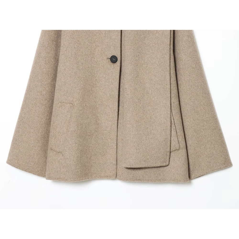 Winter Women Casual Loose Round Neck Scarf Short Coat 4