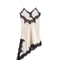 Women Fashion Sexy V Neck Lace Elegant Halter Dress Asymmetric Hem 2