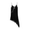 Women Fashion Sexy V Neck Lace Elegant Halter Dress Asymmetric Hem 12