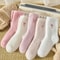 Womens Thickened Mink Fur Socks 5Pair Set Warm Plush Home Sleepwear 10