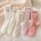 Womens Thickened Mink Fur Socks 5Pair Set Warm Plush Home Sleepwear 7