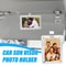 Car Sun Visor Magnetic Acrylic Photo Holder Clip Horizontal Vertical Display 0