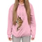 Autumn Winter Womens Hooded Sweatshirt With Pet Carrier Pocket Loose Fit Top 10