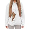 Autumn Winter Womens Hooded Sweatshirt With Pet Carrier Pocket Loose Fit Top 12