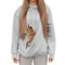Autumn Winter Womens Hooded Sweatshirt With Pet Carrier Pocket Loose Fit Top 14