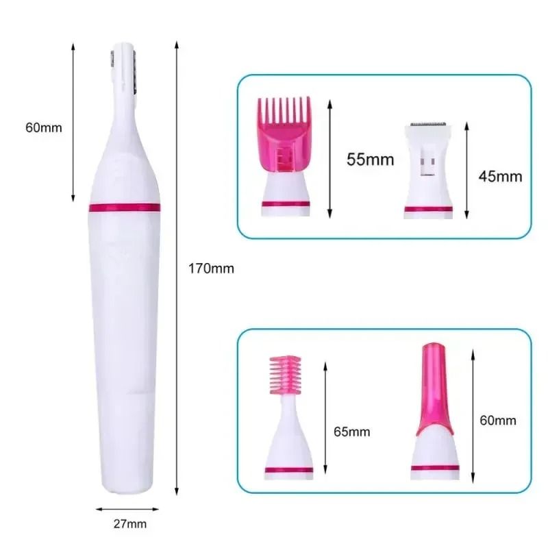 5 In 1 Women Epilator And Trimmer Set For Face Brows And Bikini Hair Removal 4