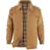 Men Winter Thick Cotton Zip Jacket With Warm Flannel Lining 0