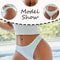 Cotton Ribbed Low Rise Thong Panties Set For Women 3