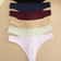 Cotton Ribbed Low Rise Thong Panties Set For Women 5