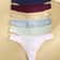 Cotton Ribbed Low Rise Thong Panties Set For Women 6