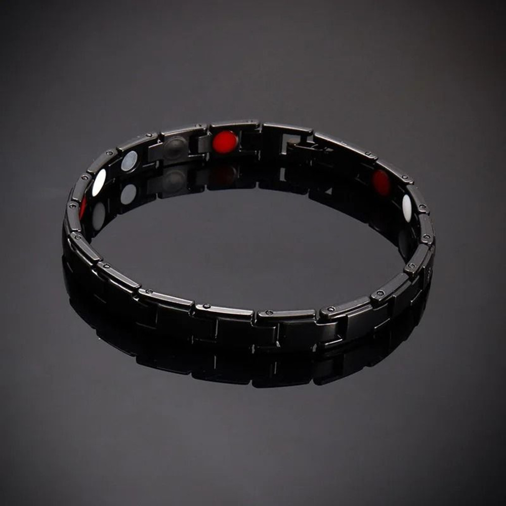 Men Magnetic Stainless Steel Bracelet For Casual Wear And Wellness Support 2