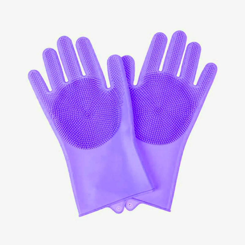 Silicone Pet Grooming And Bathing Gloves For Hair Removal And Cleaning 6