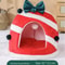 Christmas Pet Bed Cozy Winter Cat And Dog Sleeping House 6