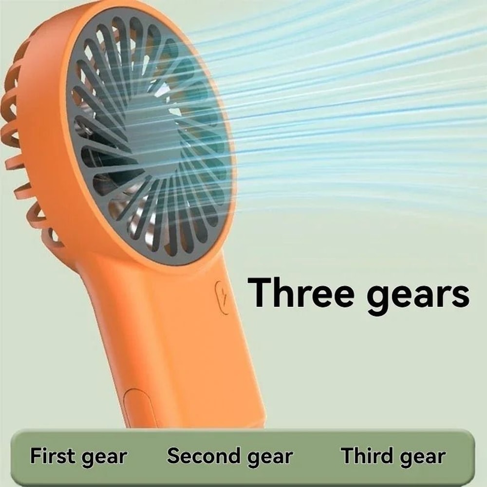 Foldable Handheld Mini Fan USB Rechargeable Desktop Fan With Hook 4