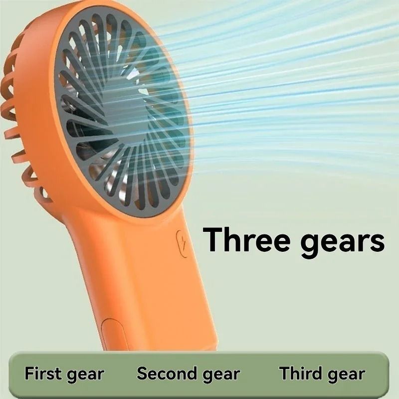 Foldable Handheld Mini Fan USB Rechargeable Desktop Fan With Hook 4