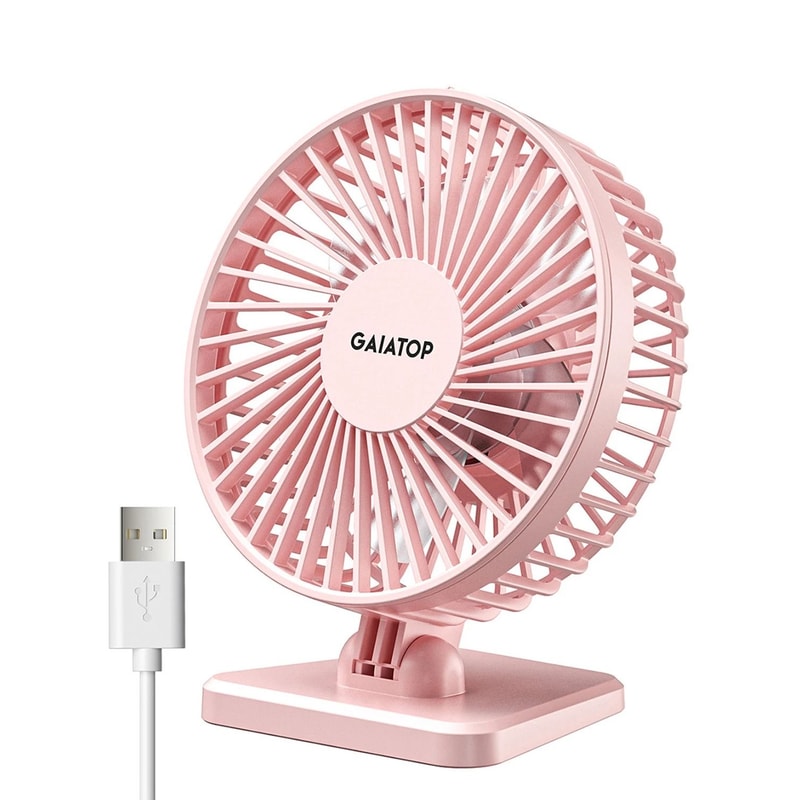 GAIATOP Mini USB Desktop Fan Portable Quiet Cooling Fan With Three Speed Adjustment 12