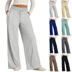 womens summer tie strap wide leg jumpsuit stretchy casual loose pants