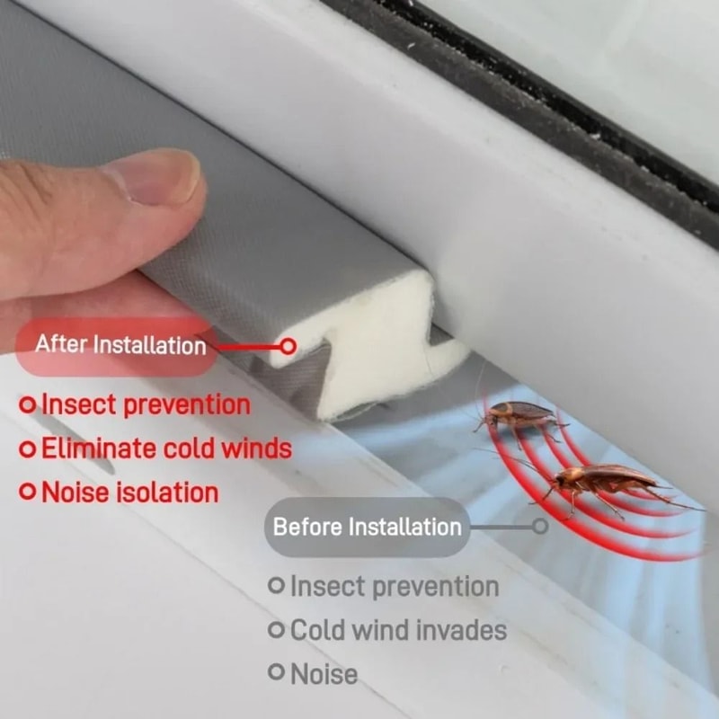 1 Set Z Shaped Window Sealing Strip For Sliding Windows And Doors 1