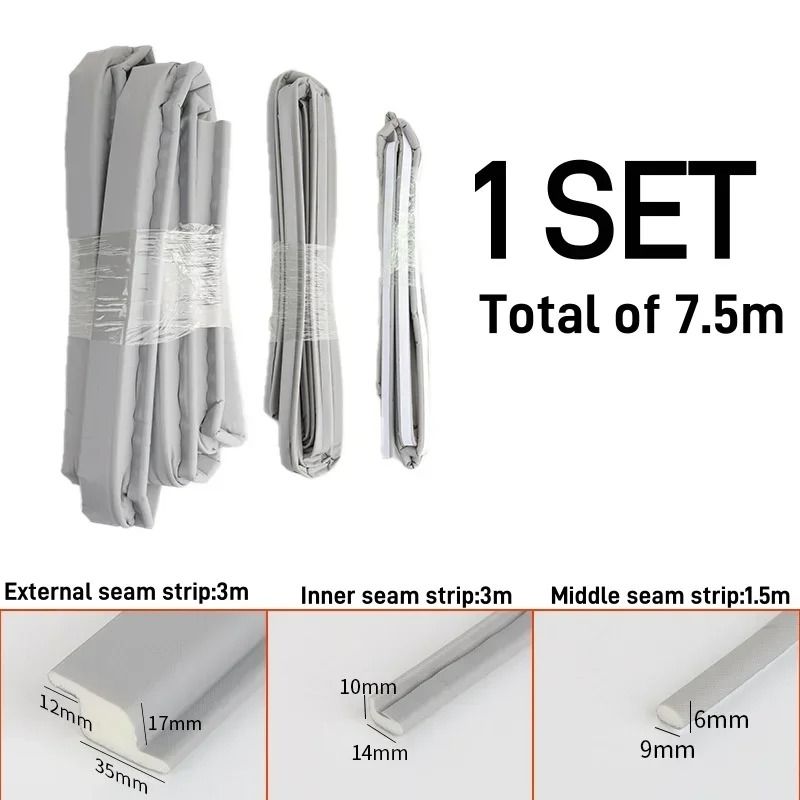 1 Set Z Shaped Window Sealing Strip For Sliding Windows And Doors 6