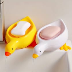 cute duck shaped soap dish self draining bathroom holder