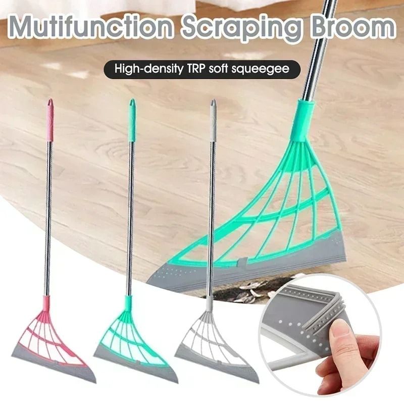 Silicone Magic Rubber Broom Floor Cleaning Squeegee Mop 1