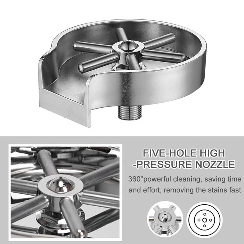 Glass Rinser For Kitchen Sink Bottle Washer Stainless Steel Sink Attachment 4