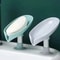 Leaf Shape Drain Soap Holder Suction Cup Soap Box Drying Rack 0