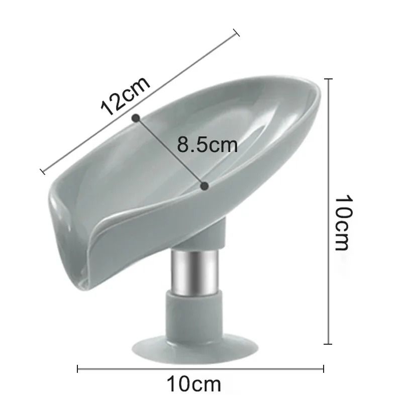 Leaf Shape Drain Soap Holder Suction Cup Soap Box Drying Rack 6