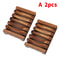 Natural Wooden Bath Soap Holder Mildew Resistant Drain Tray 6