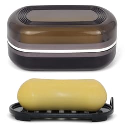 portable bathroom soap holder travel soap dish with covered double layer design