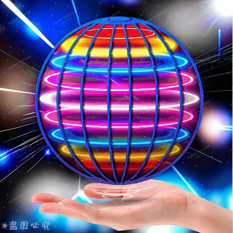 Flying Ball Childrens LED Cosmic Globe 360 Rotating Suspension Toy 0