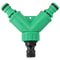 Garden Water Pipe Connector Y Shape Hose Splitter With Valve Plastic Two Way Adapter 3