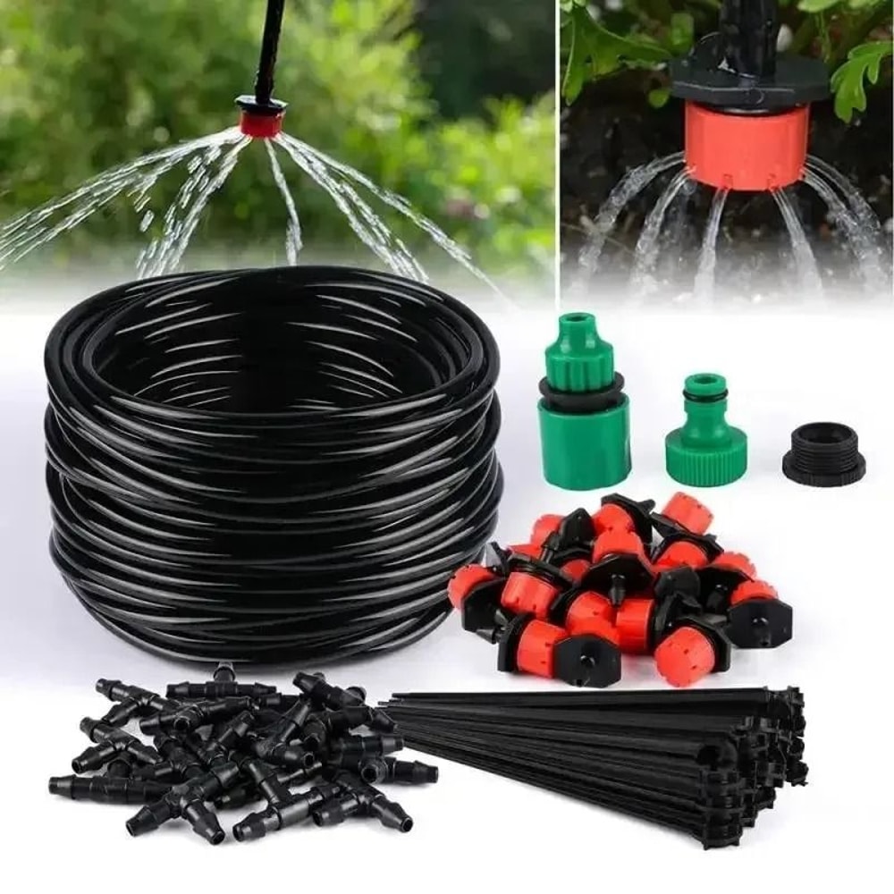 Automatic Watering Garden Hose Micro Drip Watering Kit Adjustable Nozzle System 1