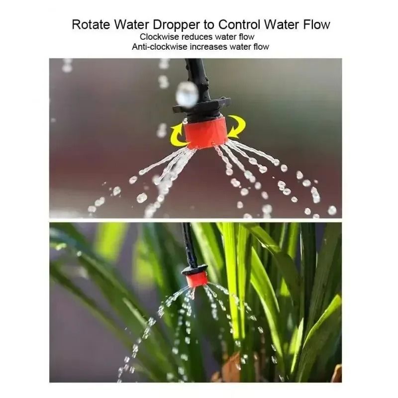 Automatic Watering Garden Hose Micro Drip Watering Kit Adjustable Nozzle System 2
