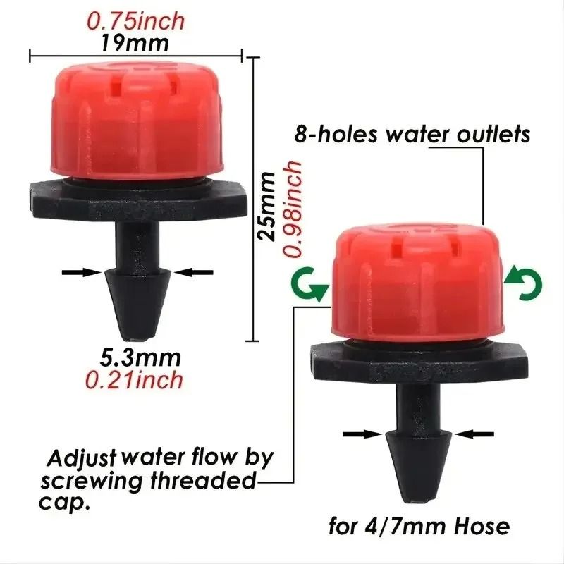 Automatic Watering Garden Hose Micro Drip Watering Kit Adjustable Nozzle System 5
