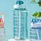 Portable Water Bottle With Straw And Time Marker Large Capacity 2 Liter Sports Drink Bottle 8