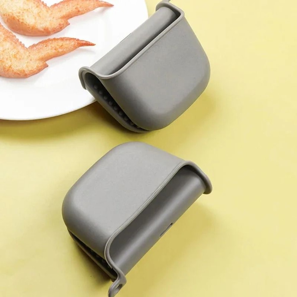 Thick Insulated Hand Clips Anti Slip High Temperature Resistant Silicone Oven Gloves 4