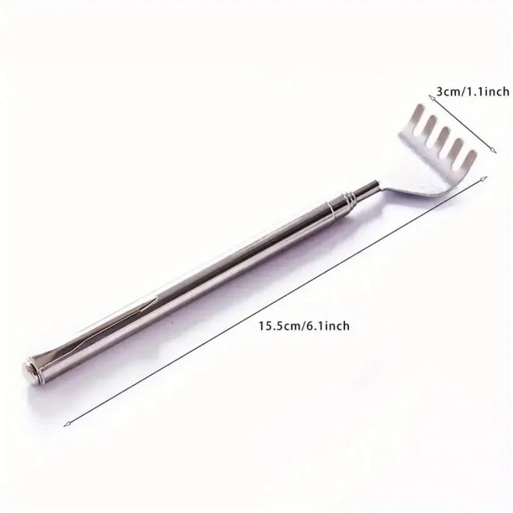 Telescopic Stainless Steel Back Scratcher Extendable Portable Arm And Back Itch Relief Tool For Men 1