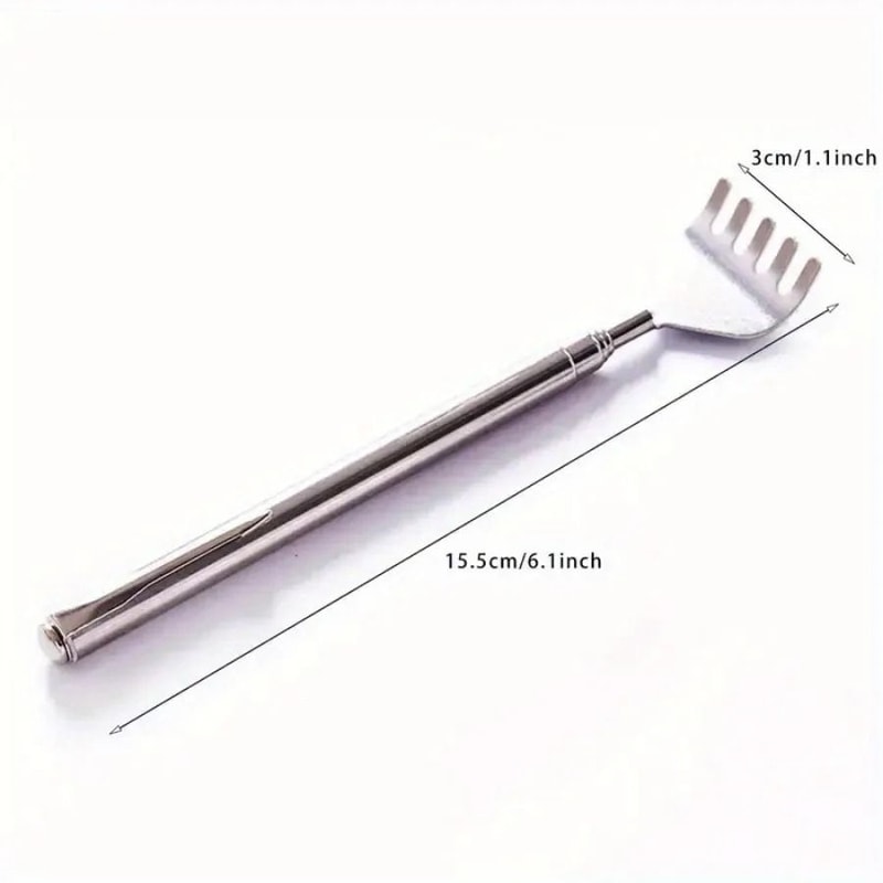 Telescopic Stainless Steel Back Scratcher Extendable Portable Arm And Back Itch Relief Tool For Men 1