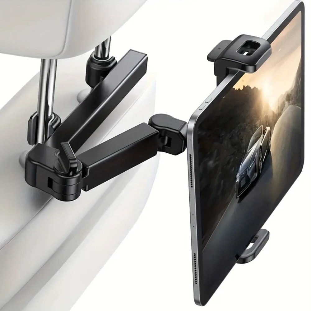 Car Headrest Tablet Holder With Adjustable Mount For Phones And Tablets 0