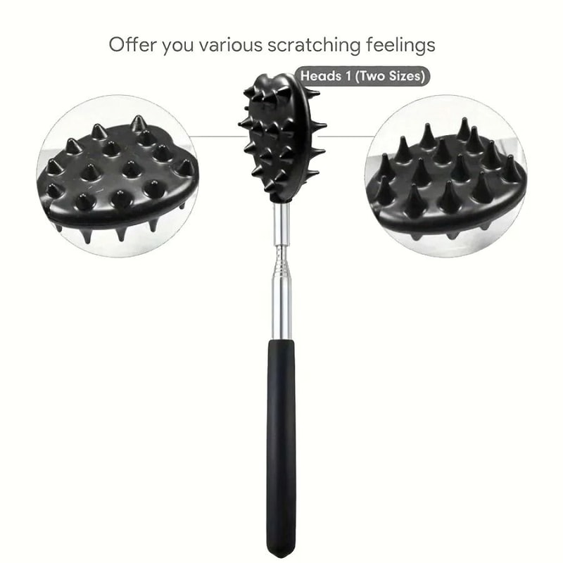 Extendable Cactus Back Scratcher With Adjustable Handle And Durable PVC Spiked Head 2