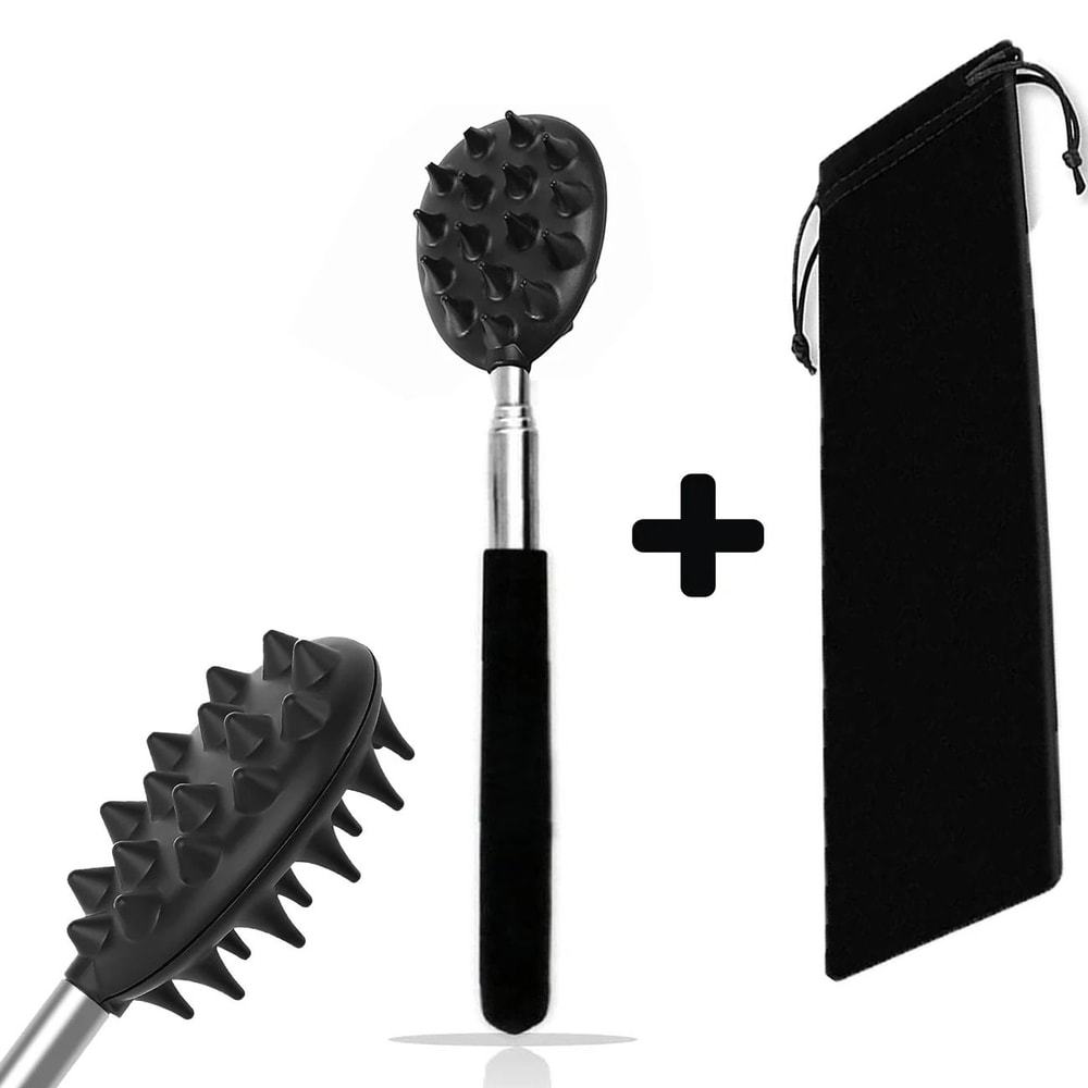 Extendable Cactus Back Scratcher With Adjustable Handle And Durable PVC Spiked Head 10